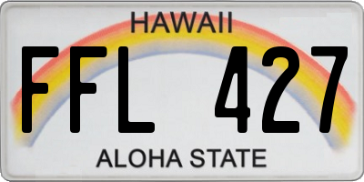 HI license plate FFL427
