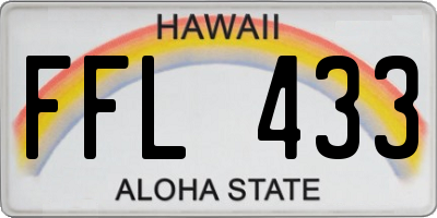 HI license plate FFL433