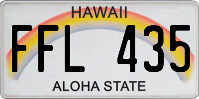 HI license plate FFL435