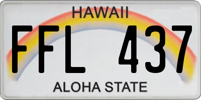 HI license plate FFL437