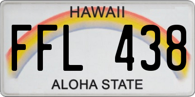 HI license plate FFL438