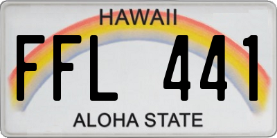 HI license plate FFL441