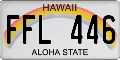 HI license plate FFL446