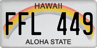 HI license plate FFL449