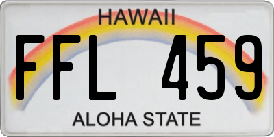 HI license plate FFL459