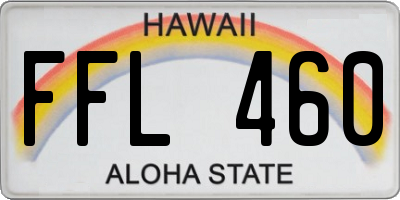HI license plate FFL460