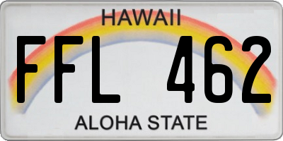 HI license plate FFL462