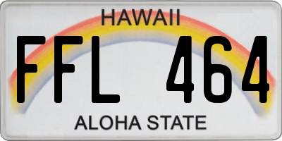 HI license plate FFL464