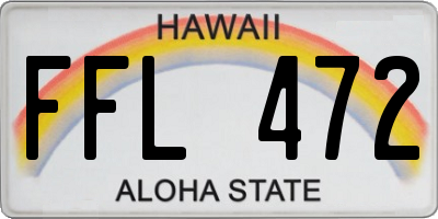 HI license plate FFL472