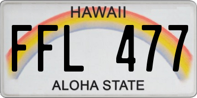 HI license plate FFL477