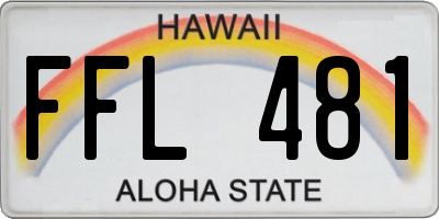 HI license plate FFL481