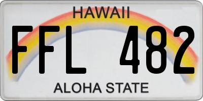 HI license plate FFL482