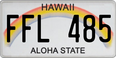 HI license plate FFL485