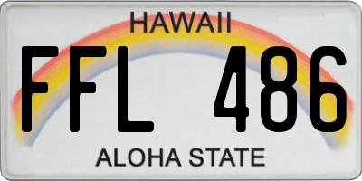 HI license plate FFL486