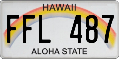 HI license plate FFL487