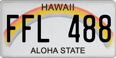 HI license plate FFL488