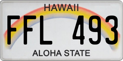 HI license plate FFL493