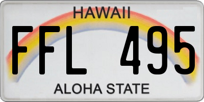 HI license plate FFL495