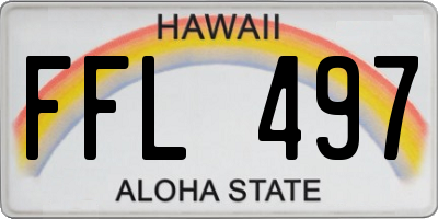 HI license plate FFL497