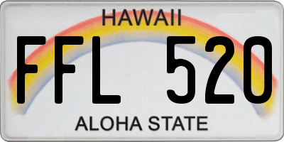 HI license plate FFL520