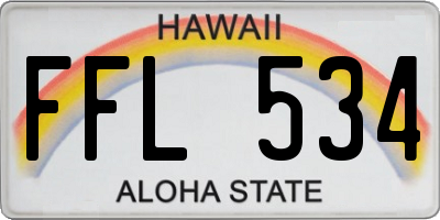 HI license plate FFL534