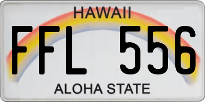 HI license plate FFL556