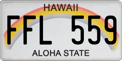 HI license plate FFL559