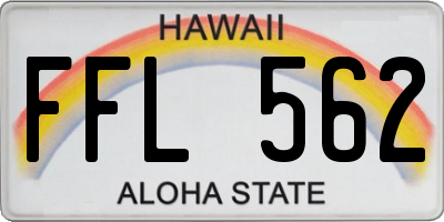 HI license plate FFL562