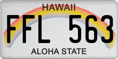 HI license plate FFL563