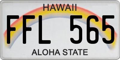 HI license plate FFL565