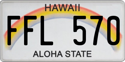 HI license plate FFL570