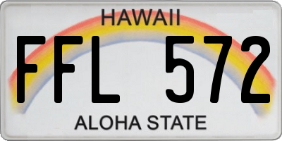 HI license plate FFL572