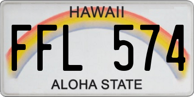 HI license plate FFL574
