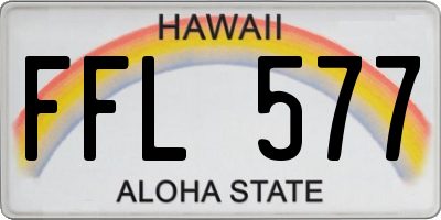 HI license plate FFL577