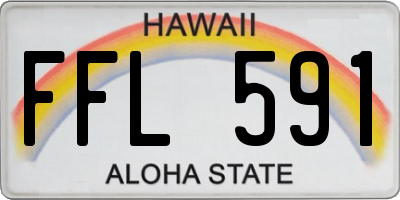 HI license plate FFL591