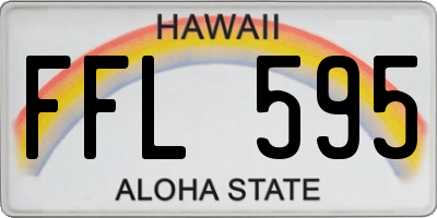 HI license plate FFL595
