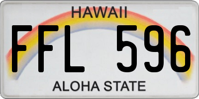 HI license plate FFL596