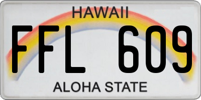 HI license plate FFL609