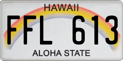 HI license plate FFL613