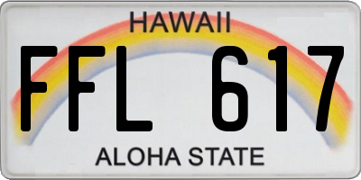 HI license plate FFL617