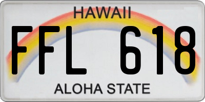 HI license plate FFL618