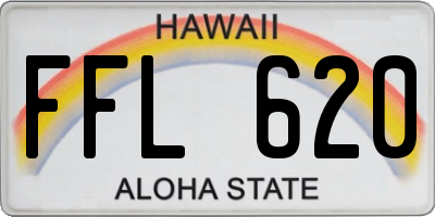 HI license plate FFL620