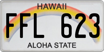 HI license plate FFL623
