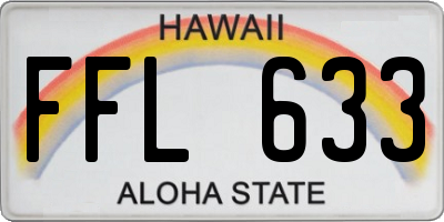 HI license plate FFL633
