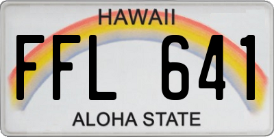 HI license plate FFL641