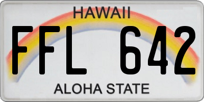 HI license plate FFL642