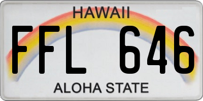 HI license plate FFL646