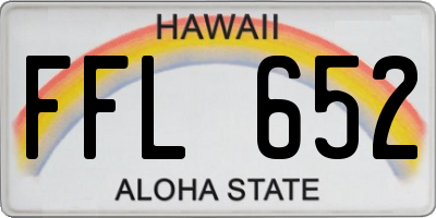 HI license plate FFL652