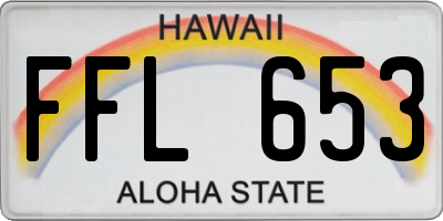 HI license plate FFL653