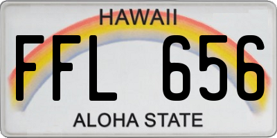 HI license plate FFL656